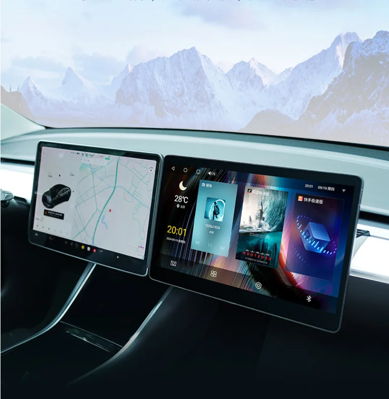 Второй пилот умный развлекательный большой сенсорный экран для Tesla 3/Y 15 6 дюймов дисплей приборной панели автомобиля портативная Android навигационная система