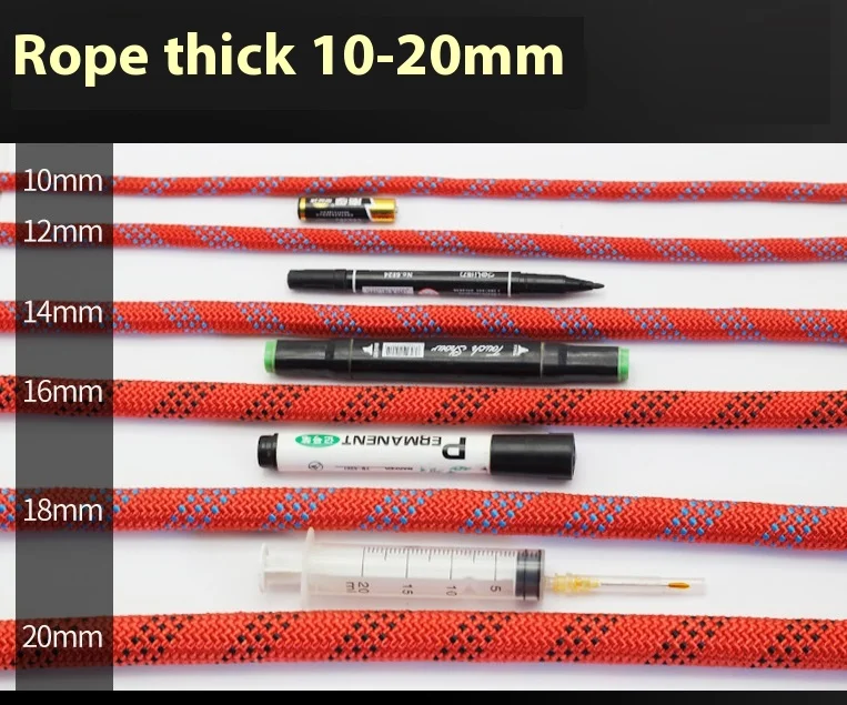Outdoor Climbing Rope 10mm/12mm/14mm/16mm/18mm/20mm High Altitude Safety Static Rope