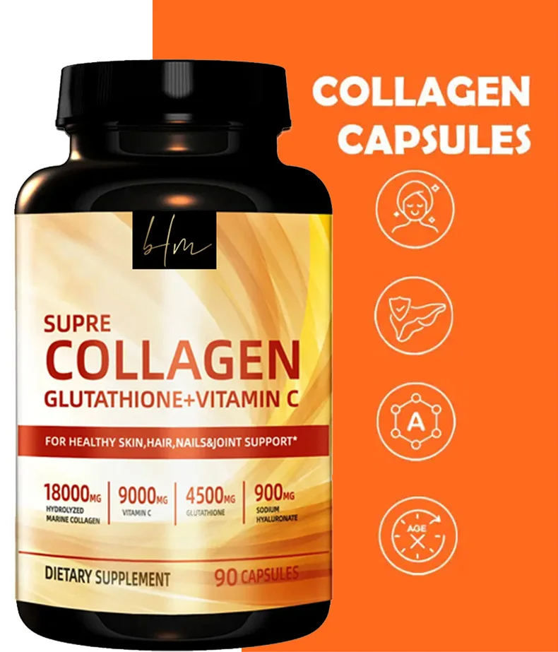 multi functions health care skin whitening collagen capsules supplement vitamin c tablets l-glutathione capsule collagen pills