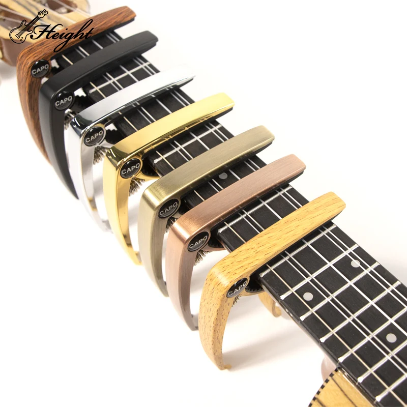 Height custom acoustic guitar tuner clip on capo guitar accessories logo custom capo