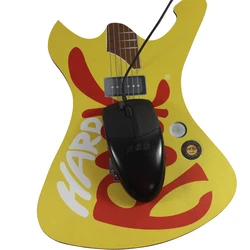 Custom Advertisement Rubber Back Soft Cloth Top Gaming Mouse Pad with guitar shape