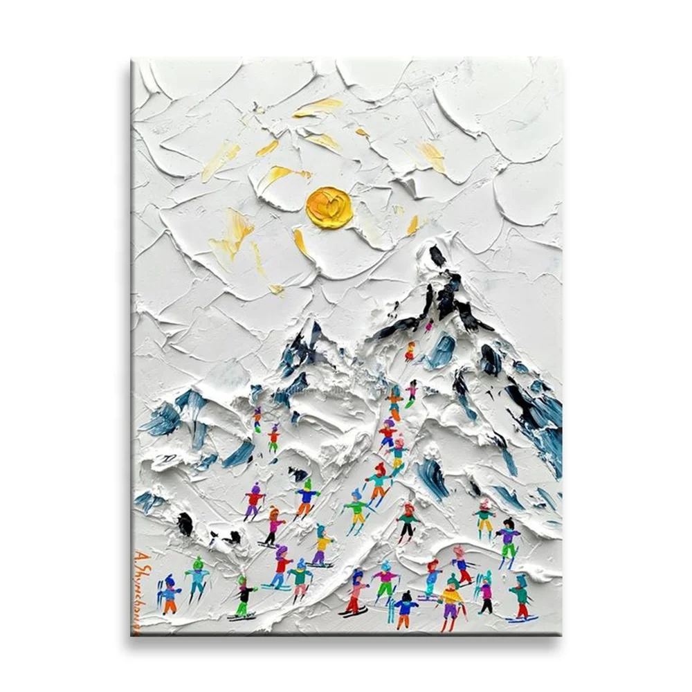 Knife Art Paint  Abstract Painting Handpainted Landscape custom oil paint hot sale knife painted