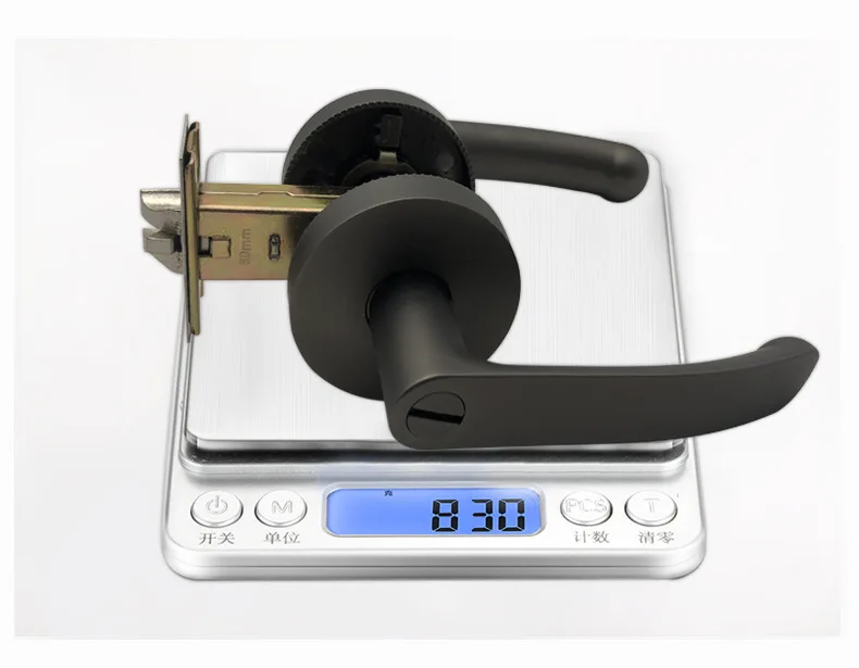 Modern American style round bedroom three-bar handle lock bathroom keyless room door lock