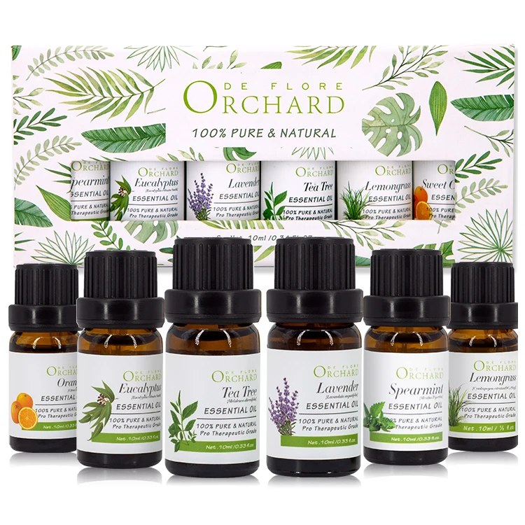 MSDS Certification multi function aromatherapy pure essential oil 6 set