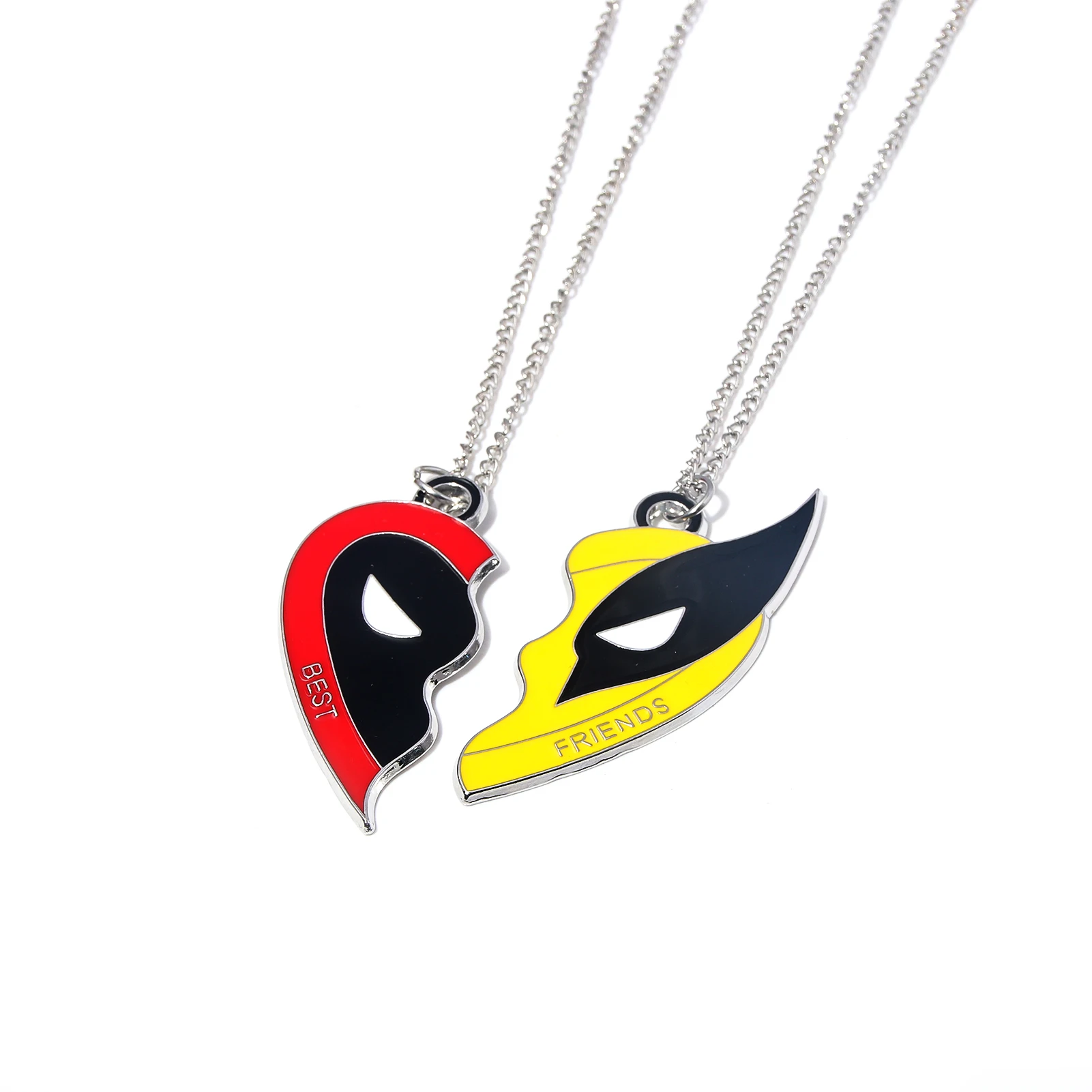 Wolverine Best Friend Necklace Stainless Steels Dead Heroes Necklace Set for Men Boys Women & Girls Friendship Jewelry Gift
