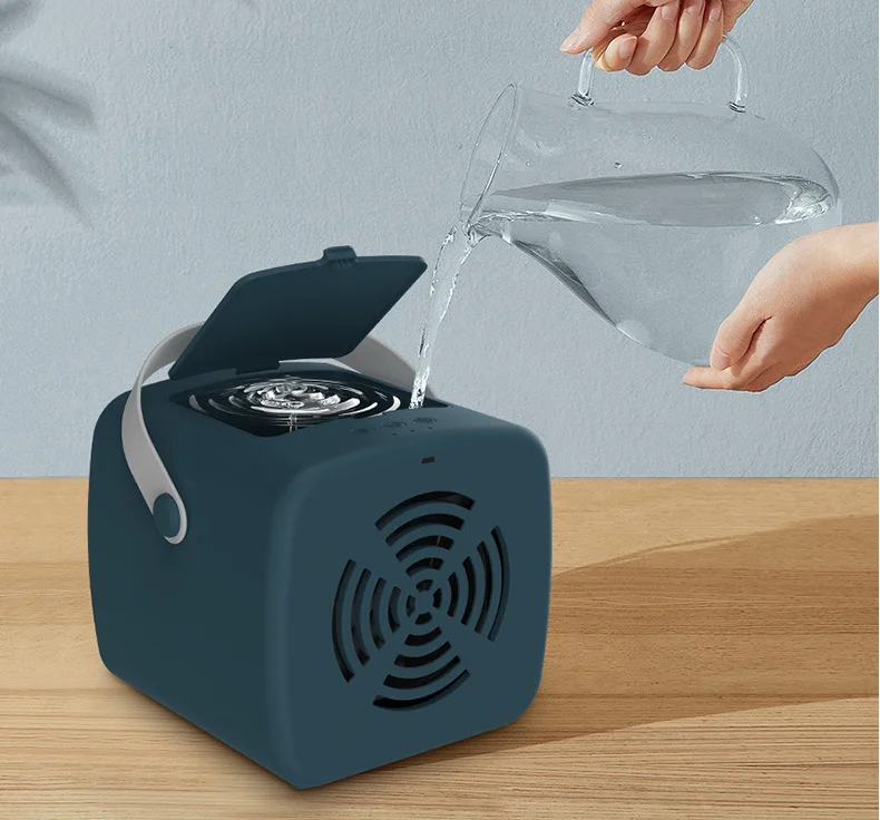 Mini air cooler fan humidifier,colorful night lamp portable usb desktop