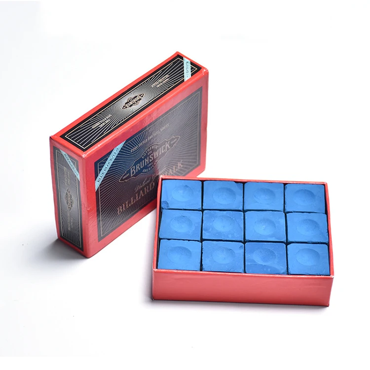 wholesale Gross Box Billiard cue chalk green block Pool cue triangle chalks