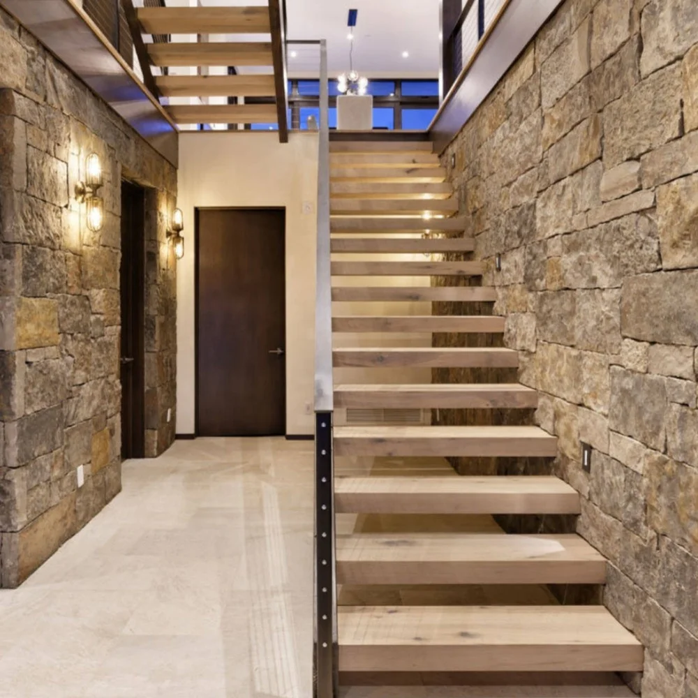 CBMmart Custom Factory Hot Sale Modern Design Indoor Stairs Mono Stringer Staircase