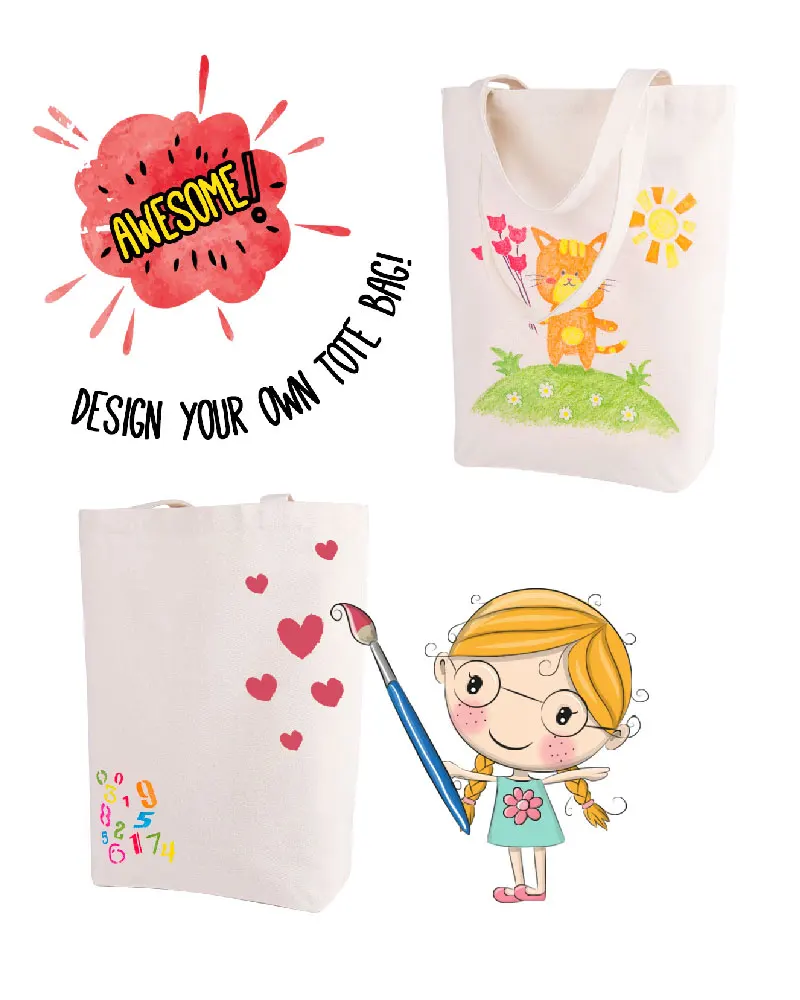 Lily Queen Natural Canvas Tote Bag  DIY for Crafting and Decorating Reusable Grocery Washable Bag Shopping bag