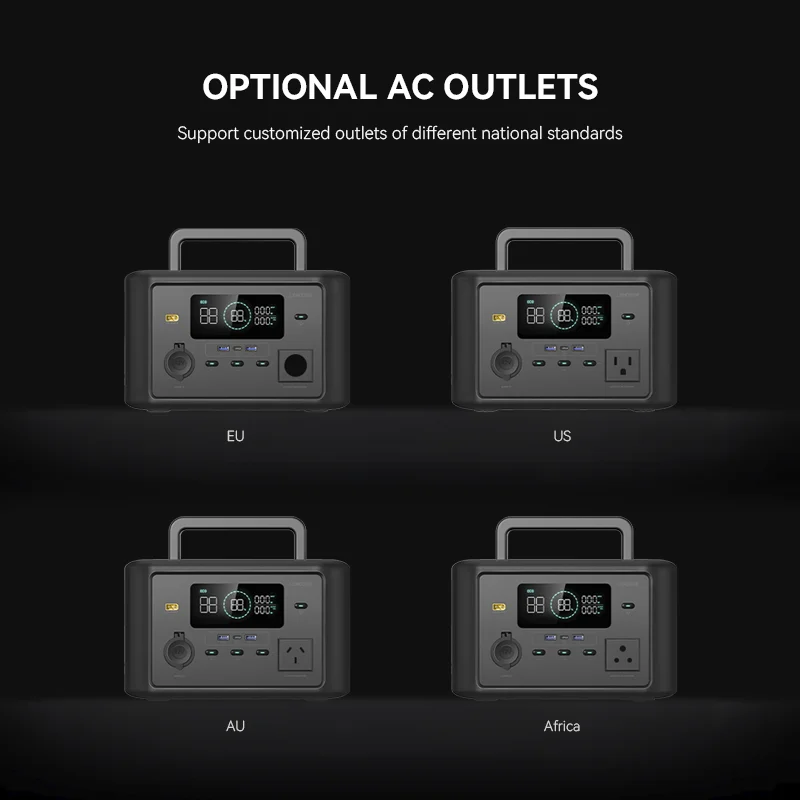 300W Portable Power Station AC DC output Charger Outdoor Big Power Bank with USB Type C Wireless Solar Generator Power System