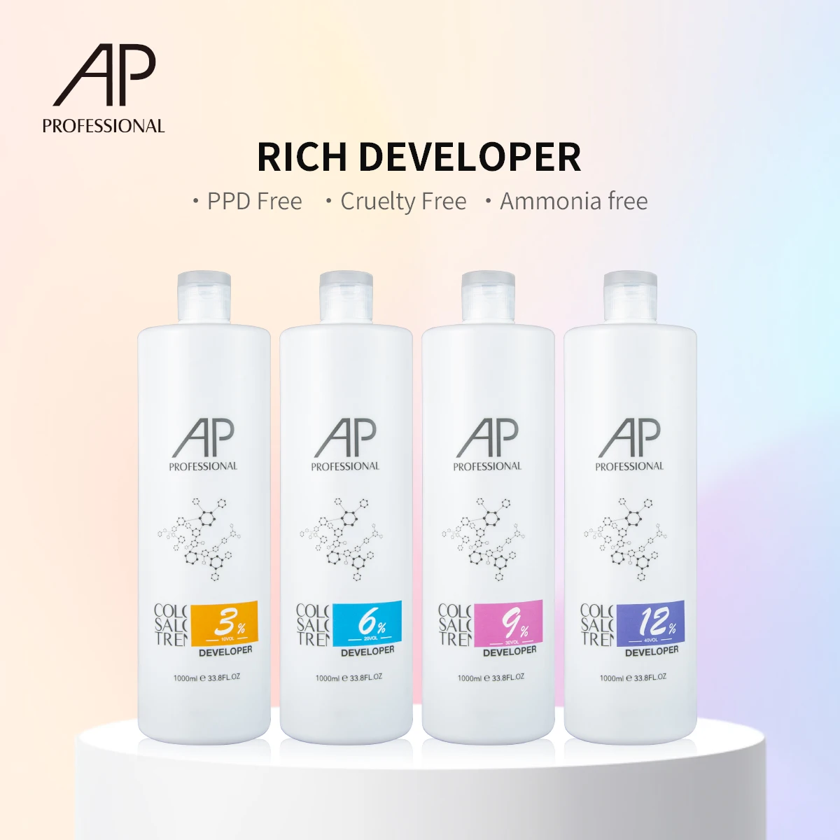 Professional Hair Color Developer Oxidizing Cream Peroxide 1000 ML for Salon and Distributors
