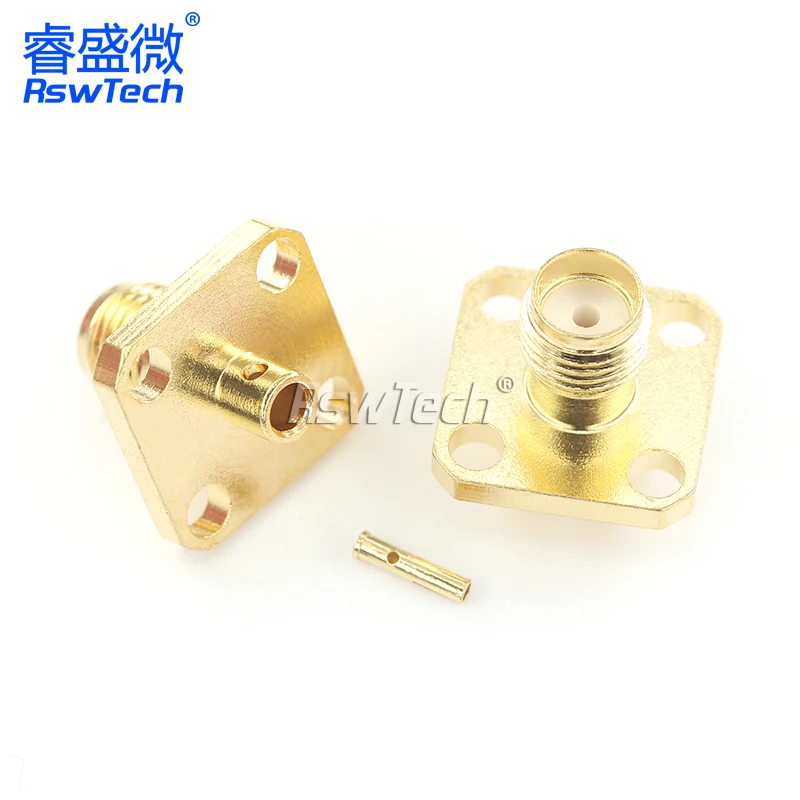 SMA-KFB2 RG405 4 hole flange Industrial Metal Xlr Male Female Solar Wire usb-a gx16 Connector