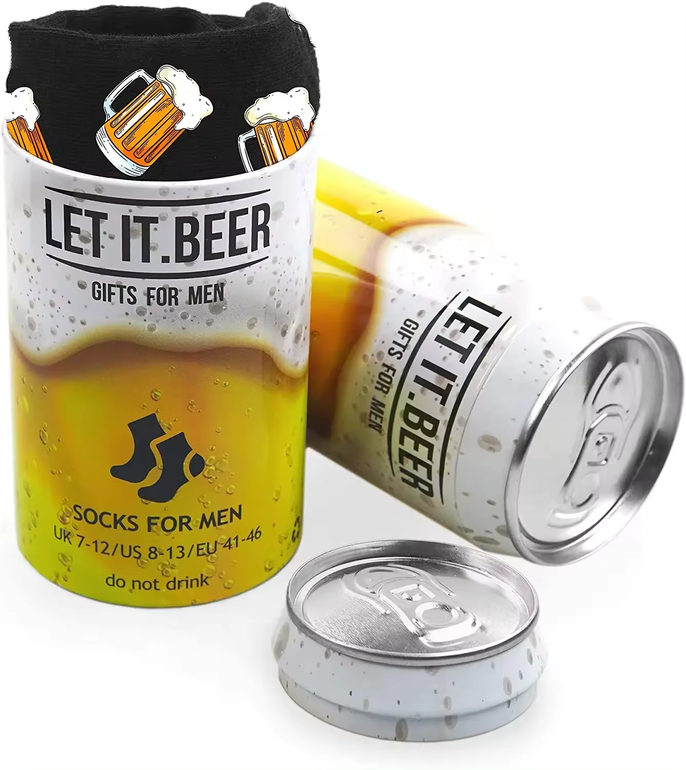 Wholesale free sample empty soda cola shape socks stash tin t-shirt beer can with removable lids