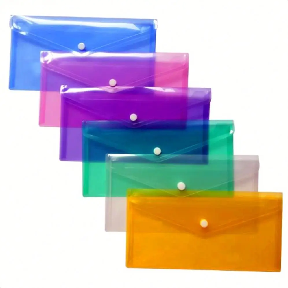 
1PCS A6 Clear Document Bag Paper File Folder Portable Stationery School Office Case PP 6 Colors AvailabLle 0115-1 