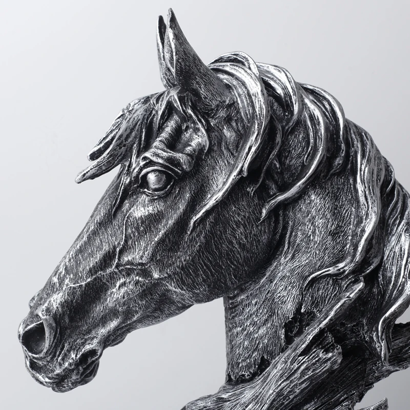 New Design Nordic modern creative life size horse statues fiberglass horse head