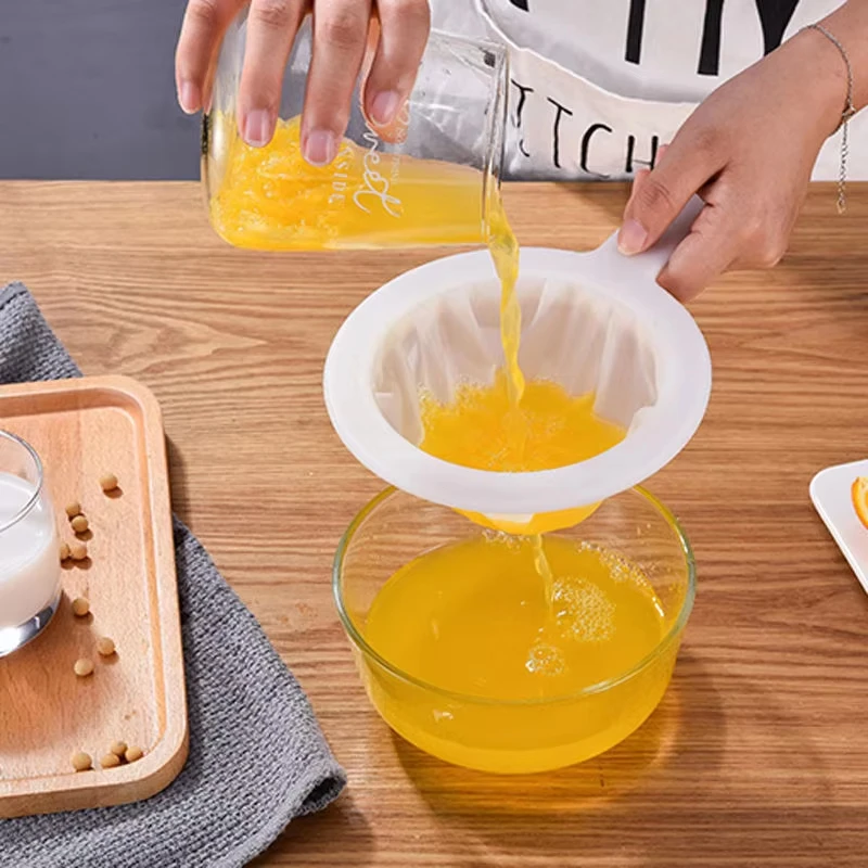 ANJUKE Fine Mesh Food Grade Reusable Nut Milk Coffee Fruit Juice Filtration Kitchen Juice Sieve Nylon Strainer Mesh Filter