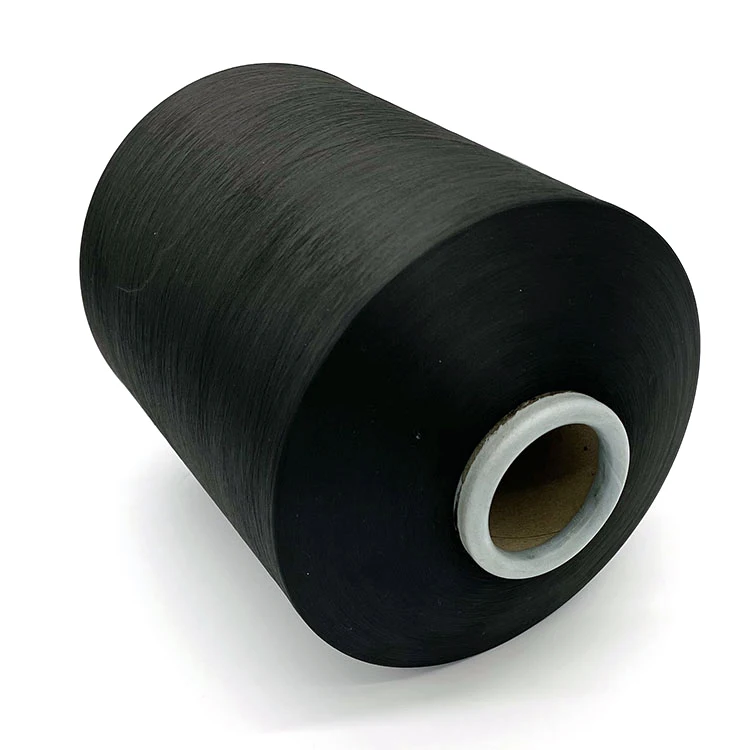 Factory Hot Selling Polyester 75D36F Black Yarn Polyester Blended Yarn Knitting Yarn