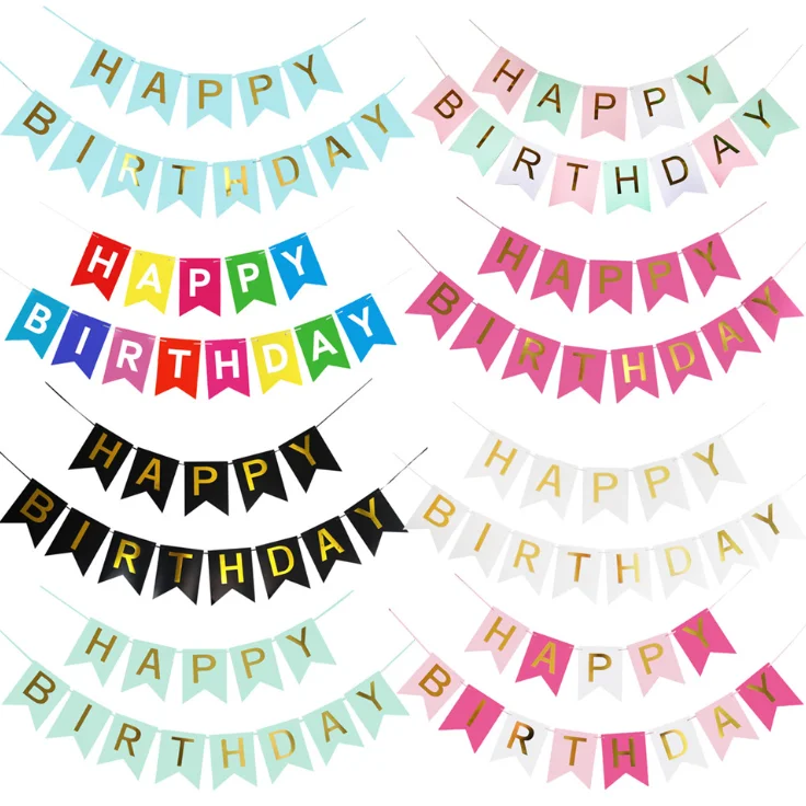 Hanging Fishtail Birthday Banner Party Supplies For Birthday Party Backdrop With Multiple Color Options