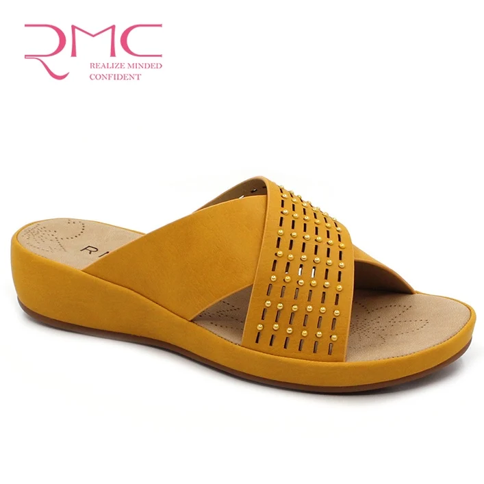 2022 RMC Economical Custom Design High Quality Wedge Platform Branded Wedge Sandals for Women Sandals