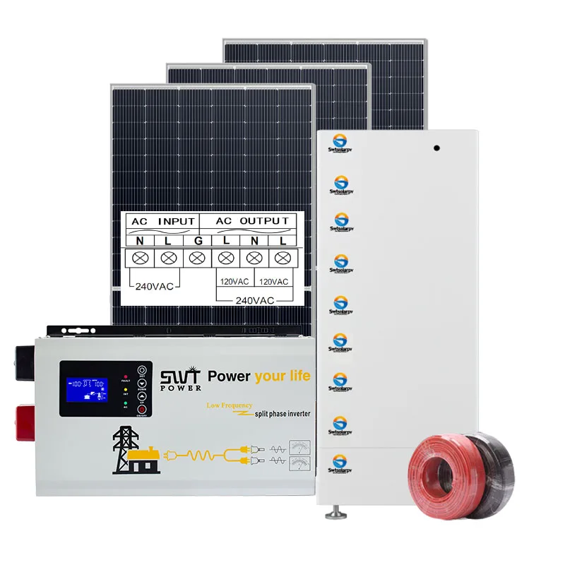 Низкочастотная монопанель 1 кВт 110/220 В, переменный ток, зарядка, литиевая батарея, Раздельный фазный сетчатый инвертор, 1000 Вт, крыша, солнечная энергетическая система