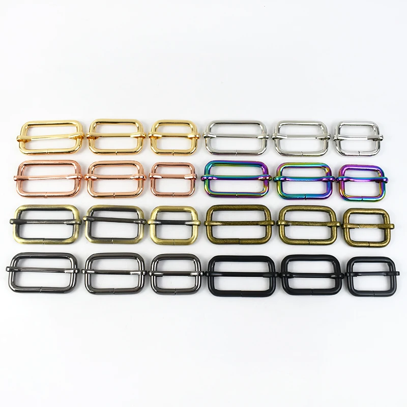 Deepeel F2-12 25mm Hardware Accessory Metal Buckles Tri-glide Slider Adjust Roller Clasp For Bag Strap Webbing Pin Belt Buckle