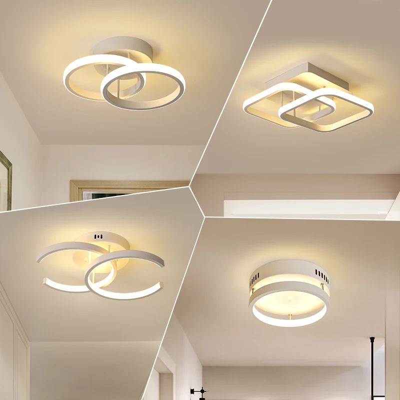 Modern Style Indoor Decoration Round White Black Led Ceiling Light For Home