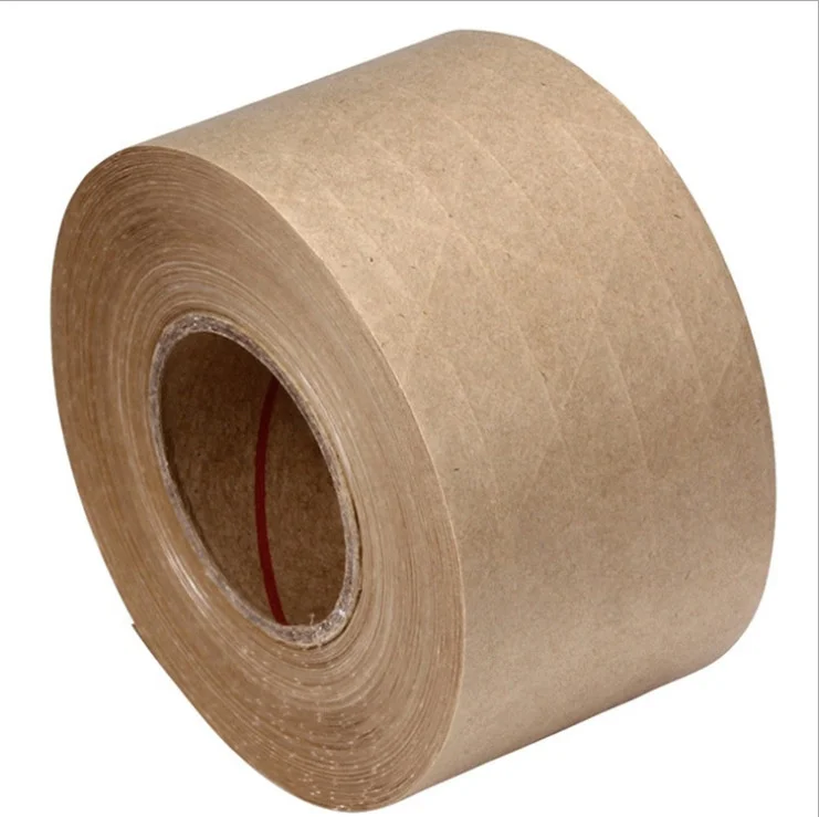 Fiber Reinforced Custom Printed Water Activated Brown Kraft Paper Gum Tape