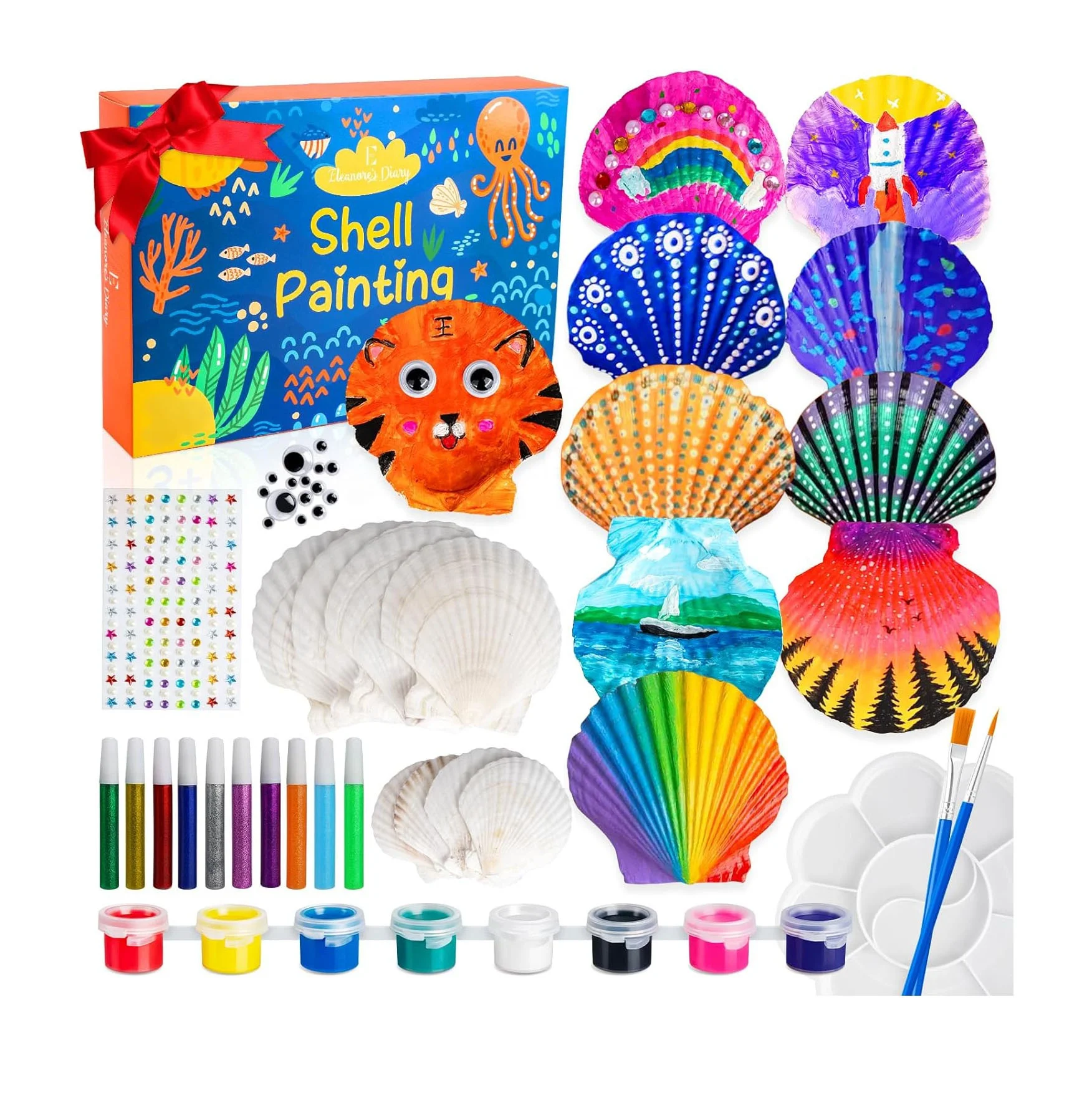 Kids Seashell Painting Kit Birthday School Party Idea Gifts craft supplies