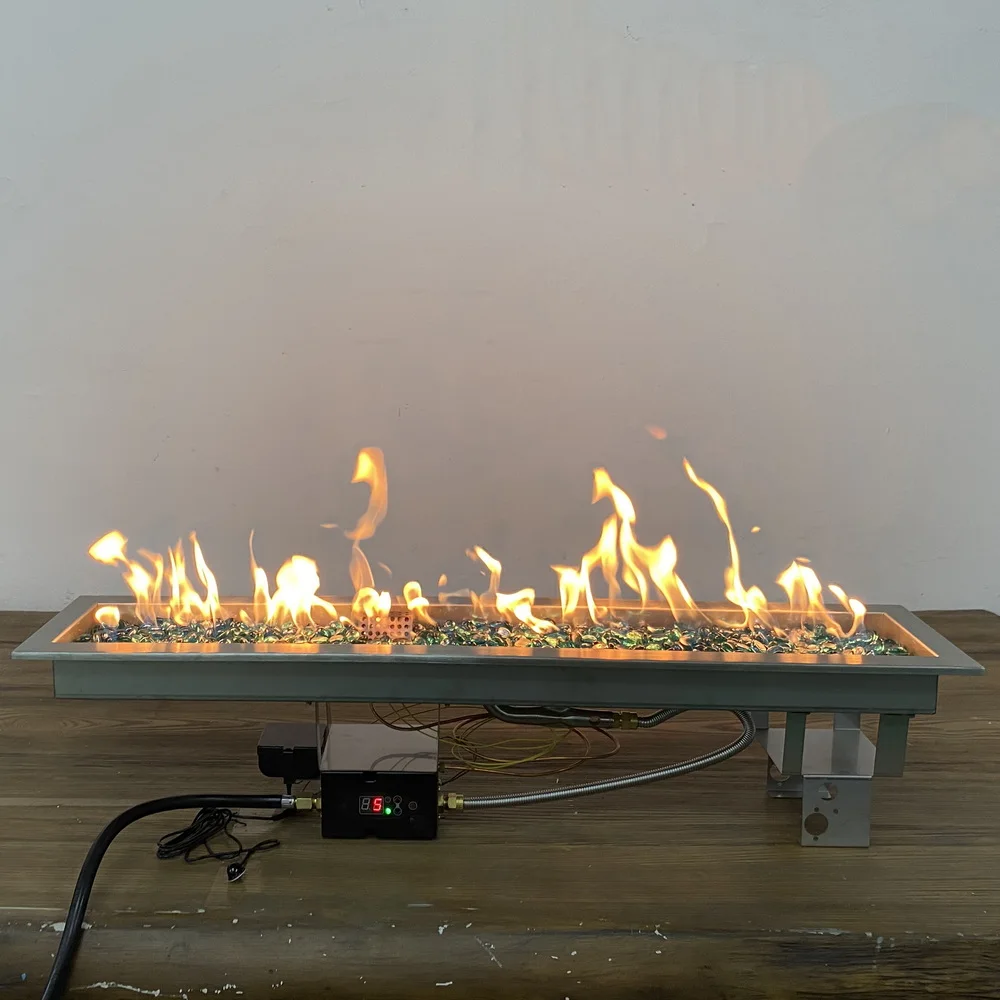 76cm linear outdoor remote control gas  firepit burner kits