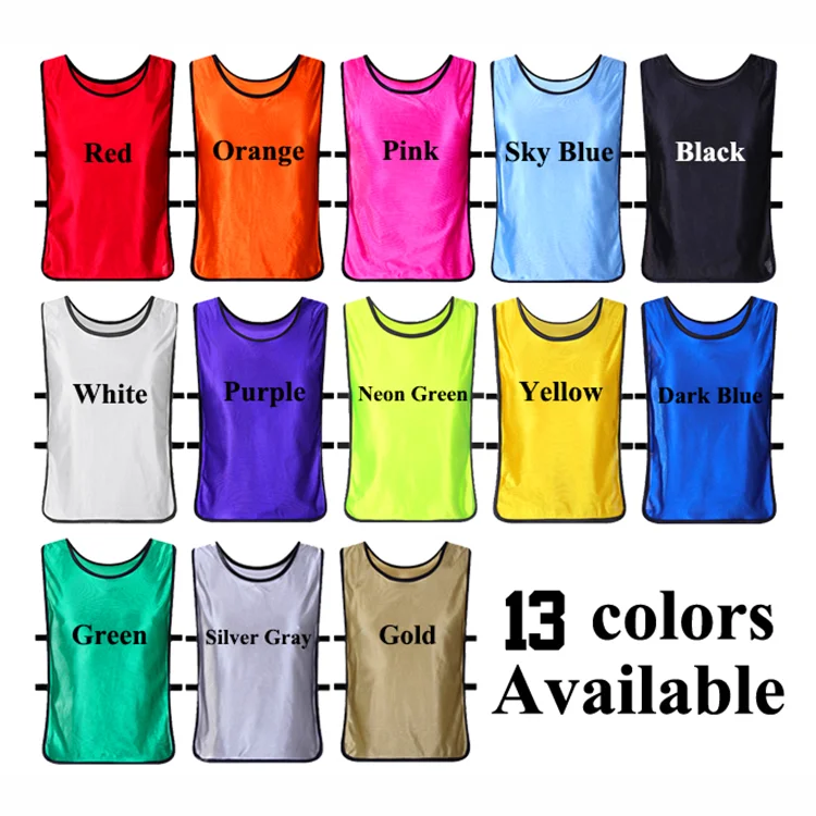 2020 Hot training reversible soccer bibs with numbers For Adults