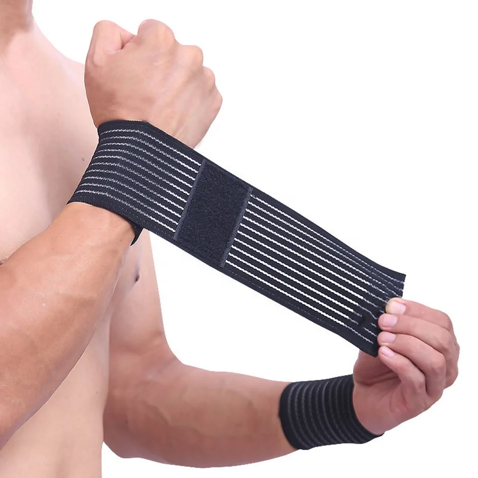 Adjustable Breathable Wrist Sweat Bands Sport Wrist Wraps For Training