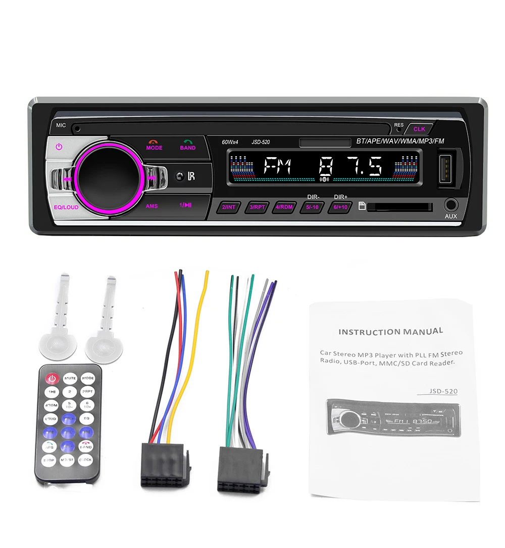 JSD520 car  MP3 player card U disk car radio generation  CD DVD