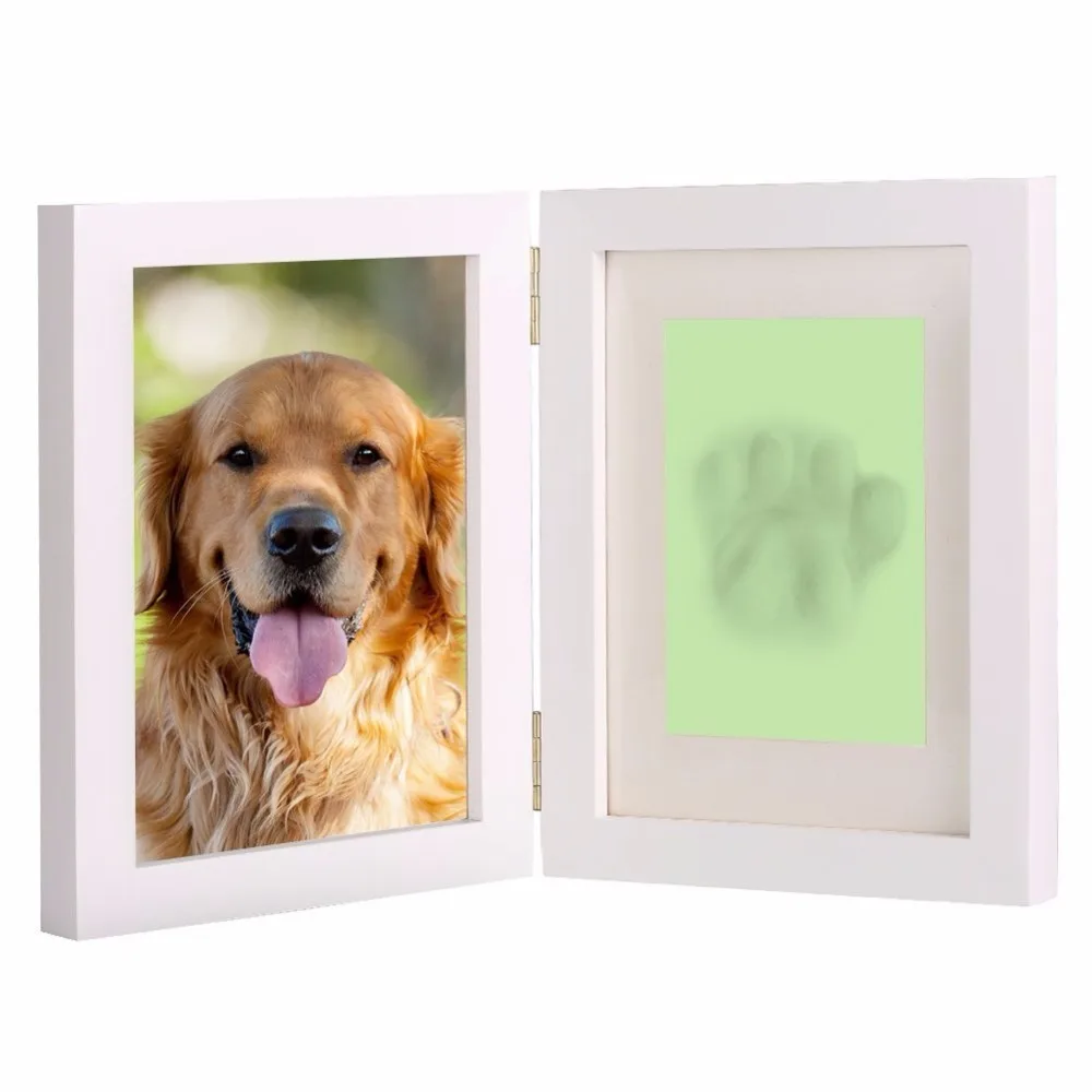 2020 new dog or cat paw print pet souvenir photo frame on the desktop