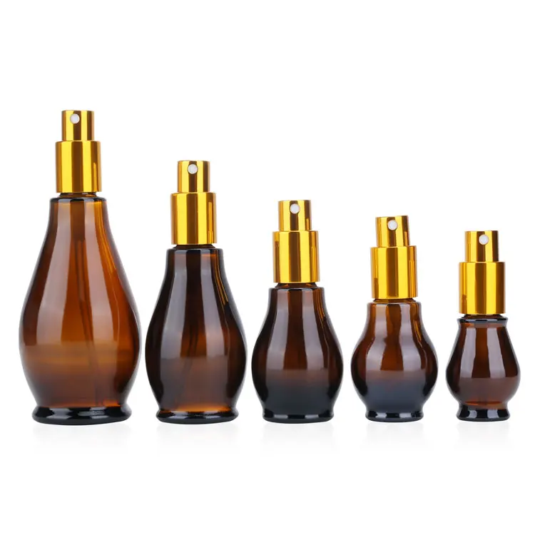 Unique calabash shape amber essential oil glass dropper bottle 10ml 20ml essential oil