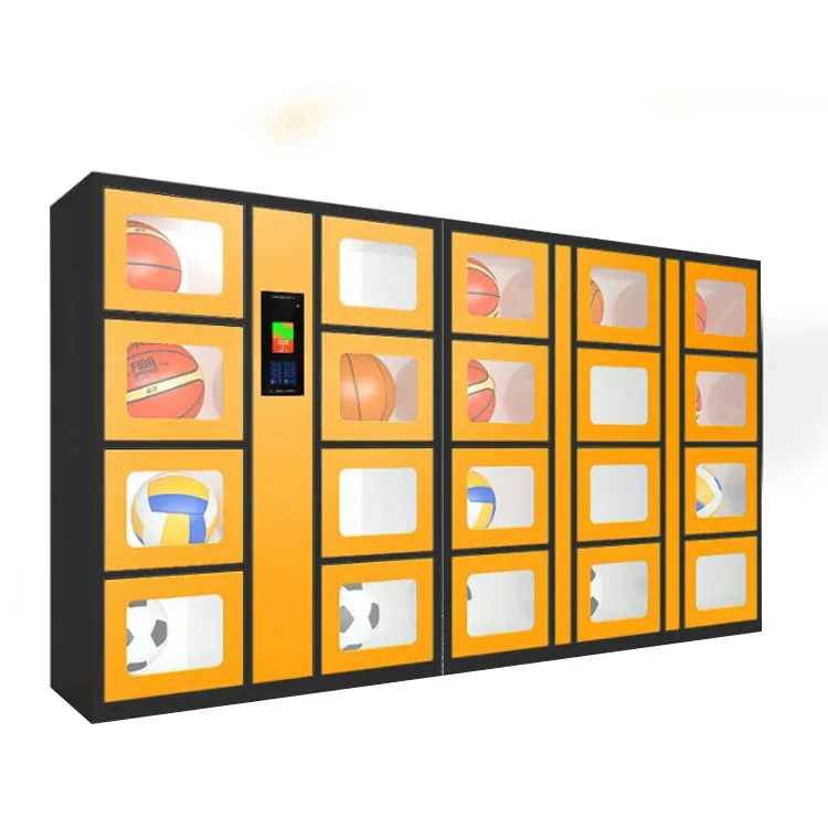 Beach smart storage rental cabinet locker sport basketball  book magazine food cosmetics flower vending locker