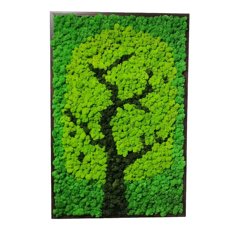 2019 The Most Popular Room Decoration Reindeer Preserved Moss Panel