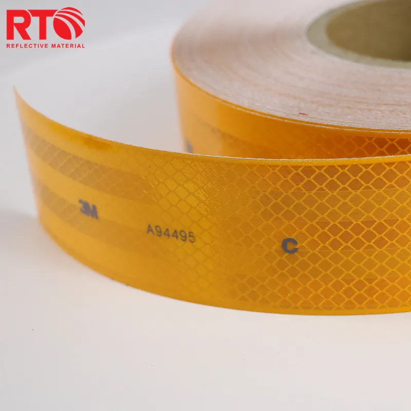 India Market High Visibility  Diamond Grade A94495 ECE104R PET Conspicuity Reflective Sticker  Radium Tape For Truck