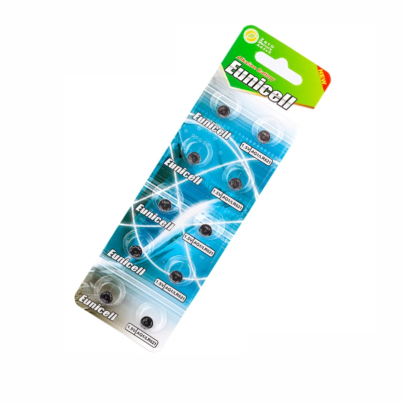 Free Mercury 0% Mercury Hg AG1 AG3 AG10 AG13 1.5V Alkaline Coin Cell Battery