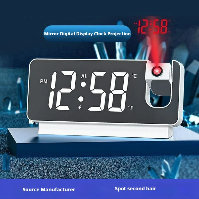 Wholesale Multi-Function LED Electronic Clock Large Screen with Adjustable Brightness Projection Alarm Mute Desktop Clock