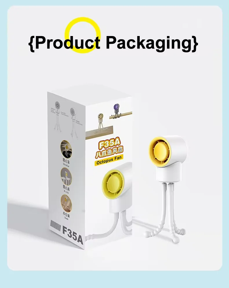 New Octopus bracket Fan Foldable Wireless Rechargeable Portable Electric Mini Hand held Bladeless Baby Fans