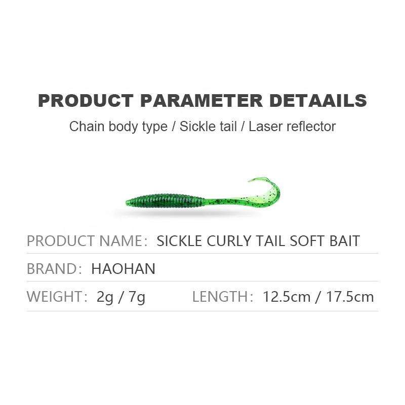 Soft Lures Bass Soft Fishing Bait With Coiled Tail Artificial Lure Baitsoft 2g 7g Single Curly Softlure