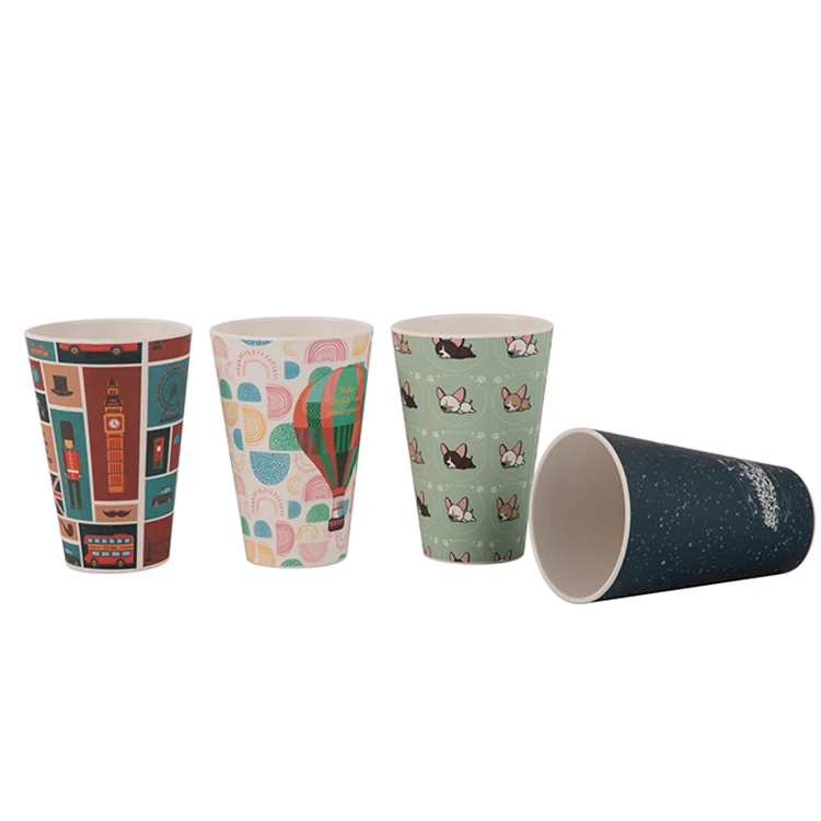 Custom Natural BPA Free ECO Biodegradable Reusable Custom Travel Bamboo Fiber Coffee Mug Cup