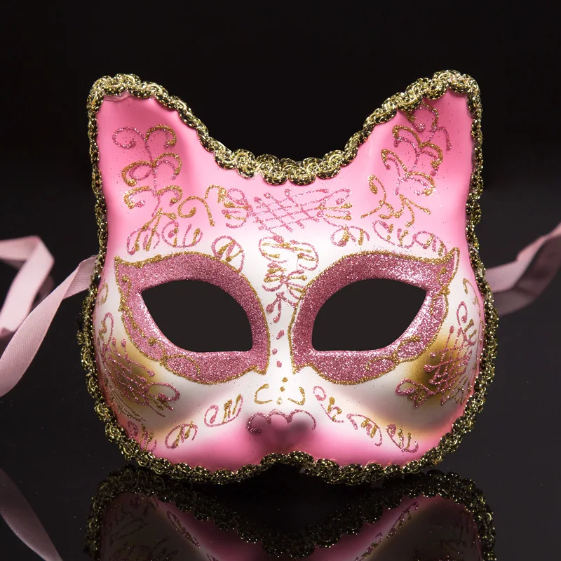 Factory wholesale Half face party mask Halloween Christmas masquerade carnival festival cat mask