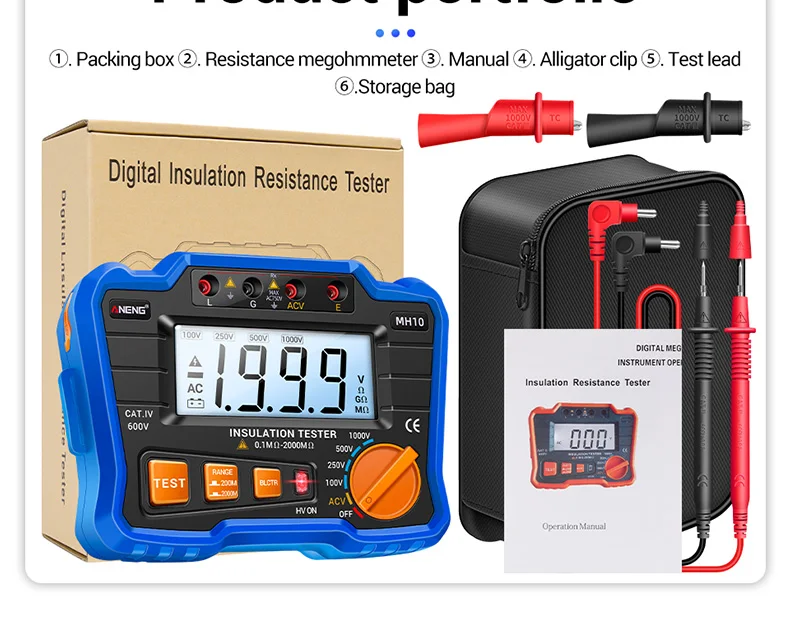 Измеритель изоляции ANENG MH10