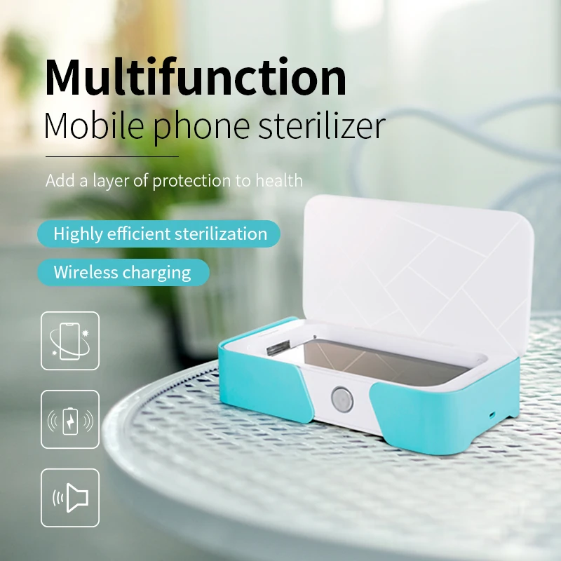
253.7nM / 185nM 7 inch UV ozone multifunctional mobile phone disinfector 