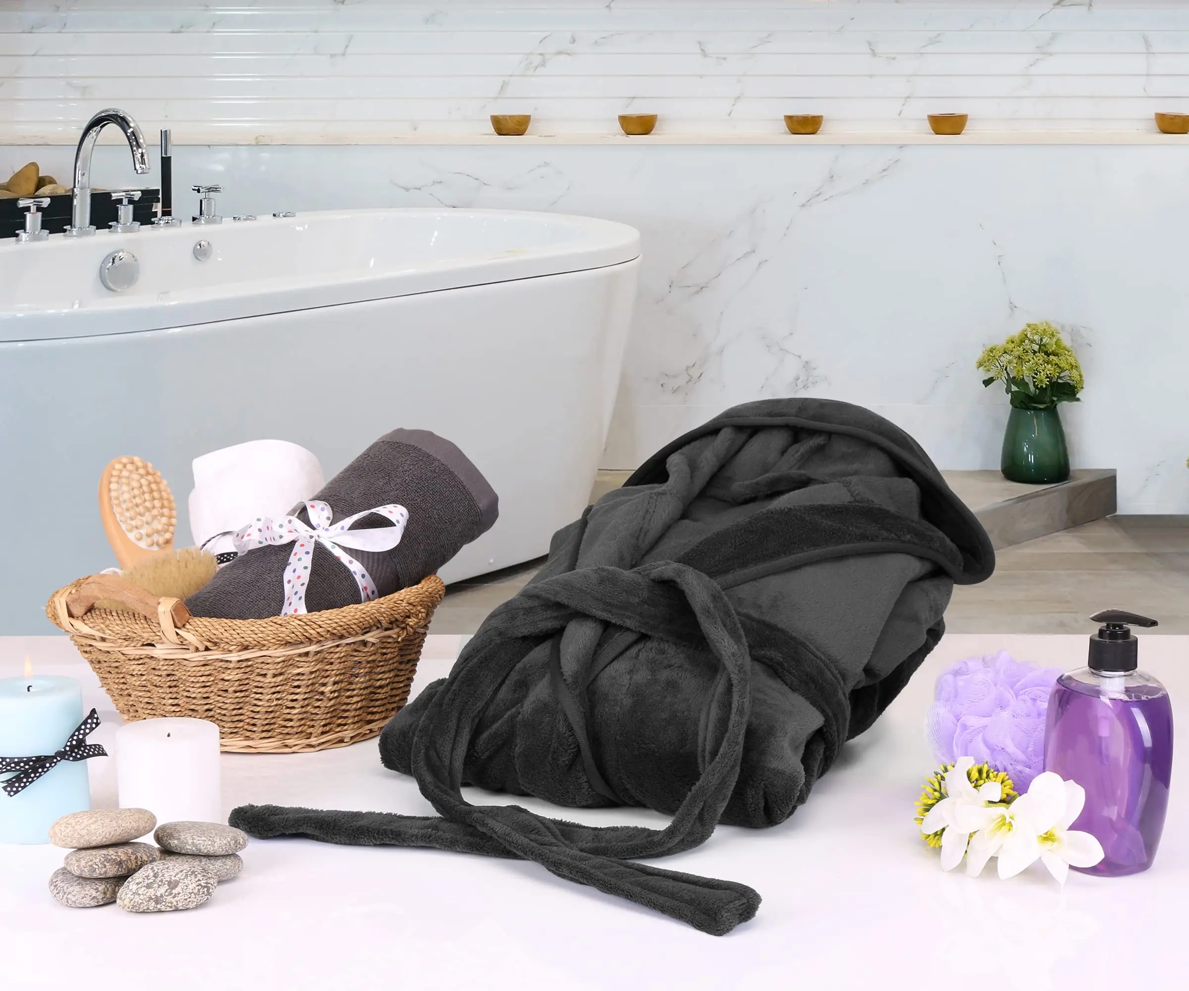 Coral fleece bathrobe colorful soft quick drying polyester flannel fleece women bathrobes luxury