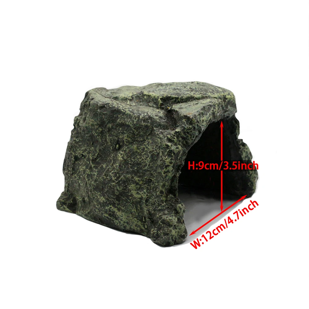 Resin Hide Habitat Decoration Lizards Spider Turtle Hideout Crab House Reptile Rock Hide Cave