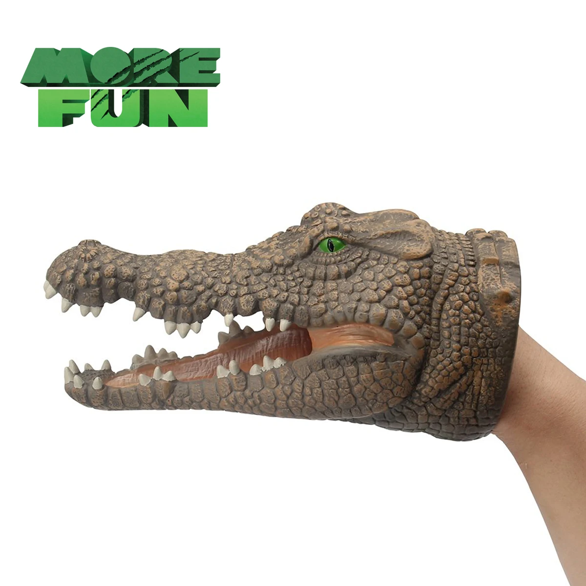 Realistic High Quality Soft PVC Plastic Animal Puppet Toys Realistic Eco-friendly Crocodile Toys Alligator Hand Puppet