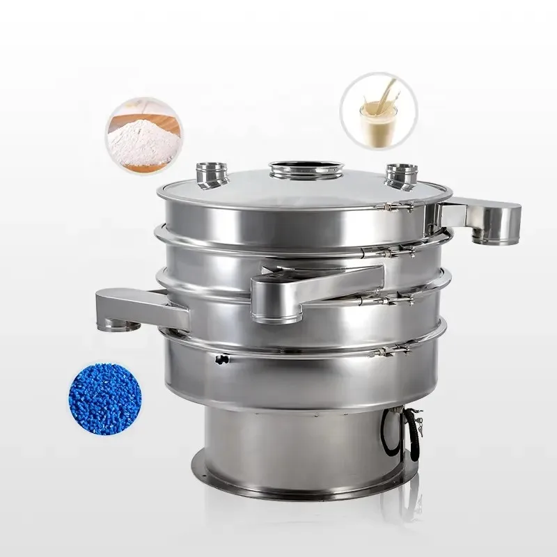 Industrial Tapioca Starch Powder Sifer Machine Electric Vibrating Sieve Best Vibrator Screen For Cassava Flour Sieving