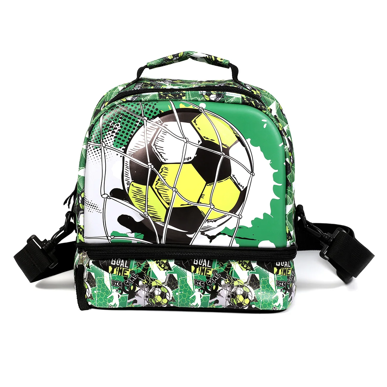 5 in 1 Custom Soccer Fashion School Bag Pencil Pouch Bag Stationery Set with Lunch for Kids